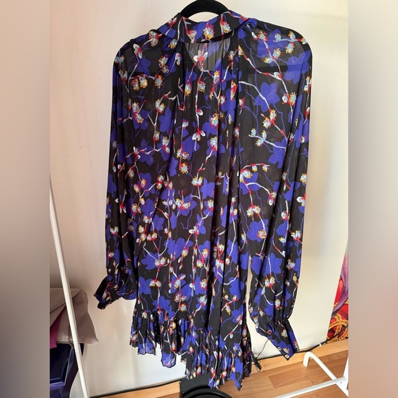 Ted Baker Mini Shirt Swing Dress in Black - Size 4 US 10 - Picture 1 of 9